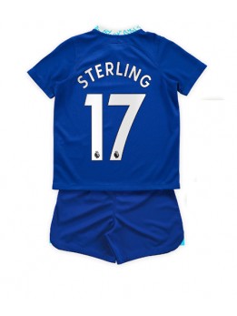 Chelsea Raheem Sterling #17 Heimtrikotsatz für Kinder 2022-23 Kurzarm (+ Kurze Hosen)